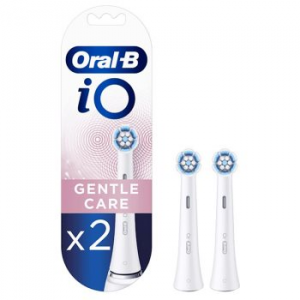2 Testine di Ricambio Gentle Care Bianco per Oral-B iO 3753, 3758
