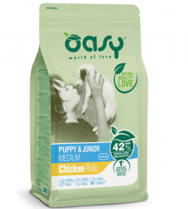 Oasy Dog - Lifestage - Medium Puppy&Junior - Pollo - 12kg