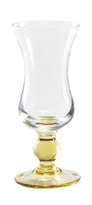Coppa vetro soffiato oro trasparente piccola (6pz)