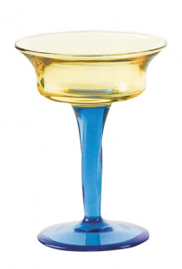 Coppa vetro soffiato giallo cobaltino (6pz)