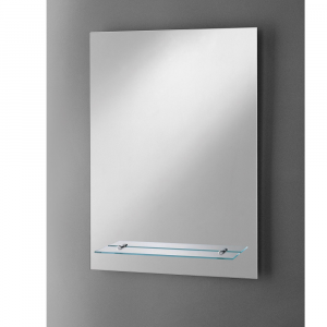 Wall-mounted mirror with shelf Capannoli