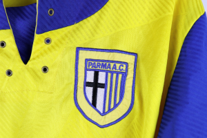 1993-94 Parma Maglia #19 Match Worn Umbro Parmalat XL
