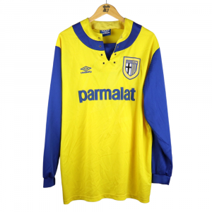 1993-94 Parma Maglia #17 Match Worn Umbro Parmalat XL