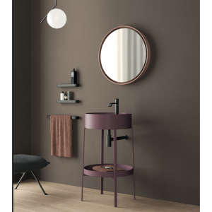 Round Mirror with Led Light Parentesi Nic Design