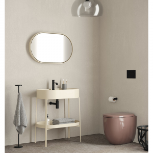 Oval mirror with Led light Parentesi Nic Design
