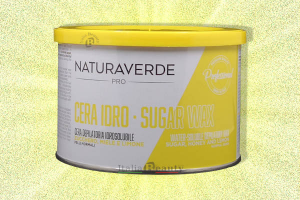 Naturaverde  cera depilatoria idrosolubile con zucchero, miele e limone vaso 400 ml