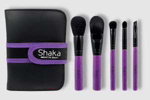 Shaka trousse 5 pennelli make up professionali lilla