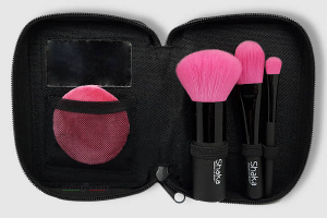 Shaka trousse 5 pennelli make up professionali fuxia