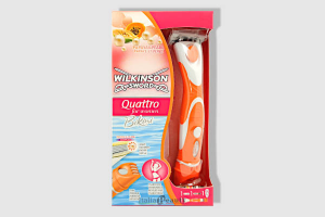 Wilkinson Rasoio trimmer 2-in-1 Quattro for women Bikini Papaya e Perle