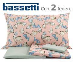 COMPLETO LENZUOLA BASSETTI BUTTERFLY 1 PIAZZA