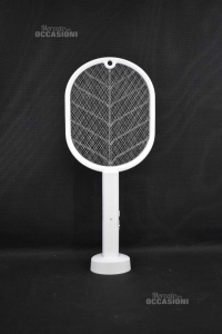 Acciappa Mosquitos Racket White New With Socket Usb