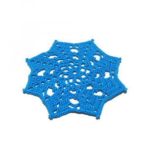 Sottobicchiere turchese ad uncinetto 12 cm - 4 PEZZI - Crochet by Patty