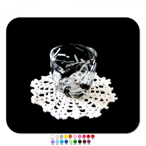 Sottobicchiere bianco ad uncinetto 11.5 cm - 4 PEZZI - Crochet by Patty