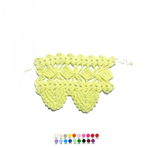 Bordo giallo pallido ad uncinetto alto 7 cm - Crochet by Patty