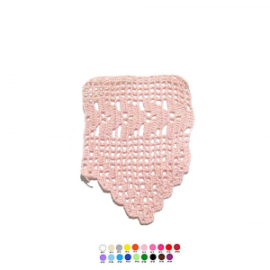 Bordo rosa chiaro a filet ad uncinetto alto 11.5 cm - Crochet by Patty