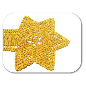 Centrino Natalizio stella cometa gialla ad uncinetto 29x14 cm - Crochet by Patty