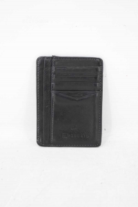 Holder Cards In True Leather Roncato Black 12x10 Cm