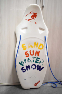Tavola Multi Uso Sand Sun Water Snow Bianche 106 Cm