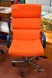 Armchair For Desk Swiveling Orange