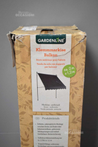 Tenda Da Sole Con Supporti Gardenline Grigia