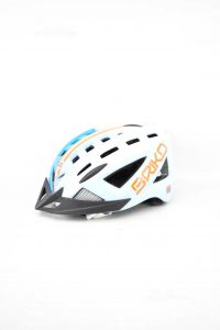 Bike Helmet Adult Briko Light Blue And White