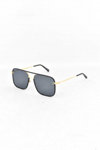 Sunglasses Star Mccartney Sc0124s Pilot Black And Gold Plated