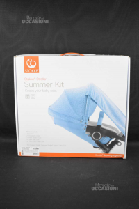 Copertua Per Passeggino Summer Kit Stokke Troller Blu Bianco