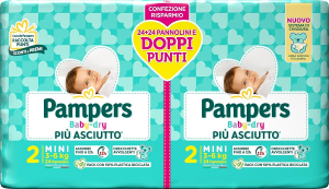 PAMPERS BABY DRY 2 DUO DWCT MINI X48