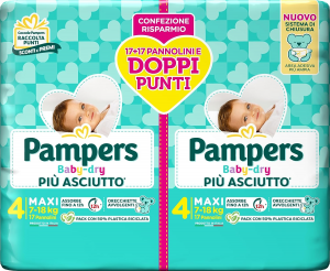 PAMPERS BABY DRY 4 DUO DWCT MAXIX34