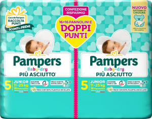 PAMPERS BABY DRY 5 DUO DWCT JUNIORX32