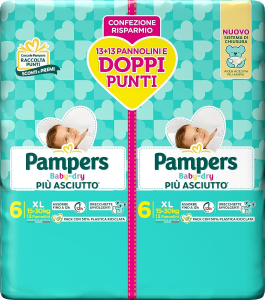 PAMPERS BABY DRY 6 DUO DWCT XLX26
