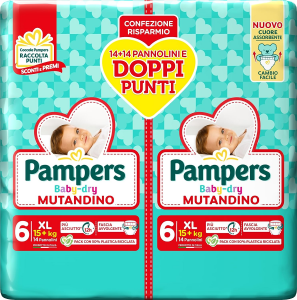 PAMPERS BABY DRY MUT 6 DUODWCT XLX28
