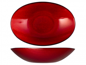 H&H Centrotavola Charme Red Glitter Cm 31,5X21,5