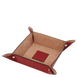 Tuscany Leather TL141271 0 Exclusive leather valet tray Large size