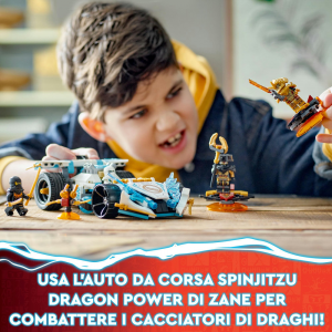 Lego 71791 auto da corsa spinjitzu dragon power di zane