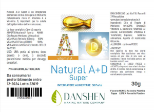 NATURAL A+D Vitamina A + Vitamina D 50 PERLE softgel