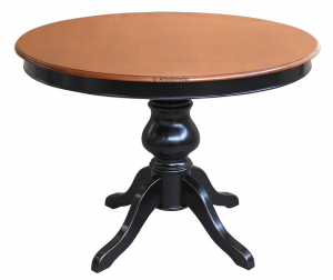 Tavolo rotondo con piano fisso bicolore - diametro 120 cm 