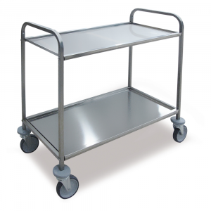 CA1412 Carrello di servizio acciaio inox 2 piani portata 100 kg