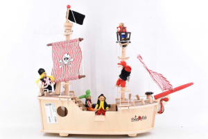 Ship Of Pirates Wood Holy Moly Toy 60x50 Cm Approx
