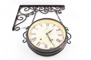 Reloj De Pared Con Soporte Metal Cafès De Marguerite Funciona Con Batería (50x45 Cm)