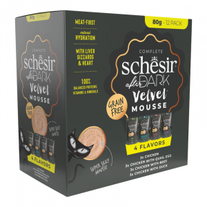 Schesir Cat - After Dark - Velvet Mousse - Variety Pack - 12x80gr