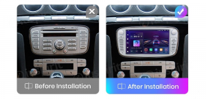 ANDROID autoradio navigatore per Ford Focus Ford Mondeo Ford S-Max Ford C-Max Ford Galaxy Android Auto GPS USB WI-FI Bluetooth 4G LTE
