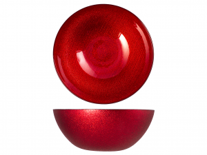 H&H Set 6 Bowl Charme Red Glitter Cm 22