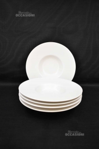 6 Plates Funds Porcelain White Md Home