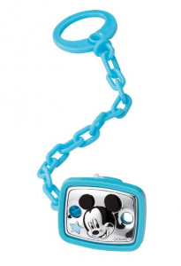 Sovrani - Pinza Portaciuccio Mickey Mouse in argento bilaminato con smalto azzurro