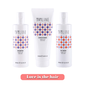 KIT Capelli Ricci YVYLINE | Shampoo Capelli Ricci Curly Girl Method + Co-wash capelli ricci + Conditioner balsamo | Per capelli morbidi, idratati, leggeri, lucenti e facili da pettinare | Set 3 pezzi