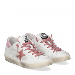 2Star Sneaker low 4026 bianco rosa