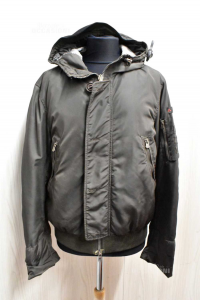 Jacket Man Peuterey Brown True Feather With Cappuccio Size.m (missing 1 Button)