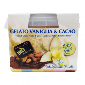 Gelato artigianale Vaniglia Cacao Ghisolfi 300 gr