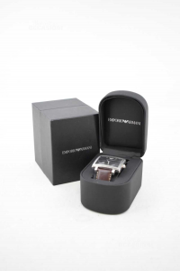 Watch Man Emporio Armani With Leather Strap Brown With Battery Ar-5326